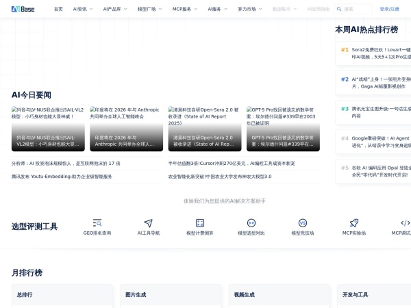 AIbase基地 - 让更多人看到未来 通往AGI之路