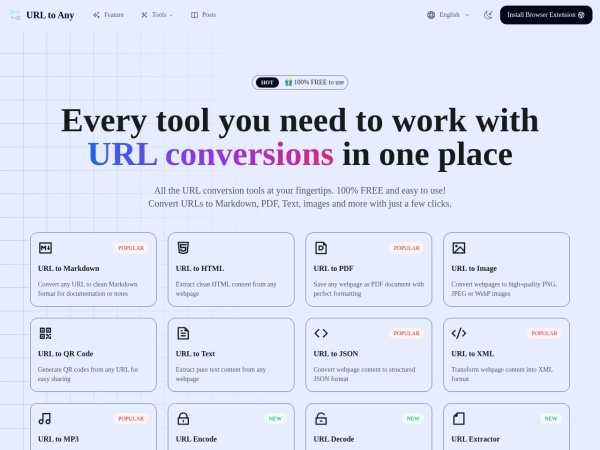 URL to Any | 一站式URL转换工具